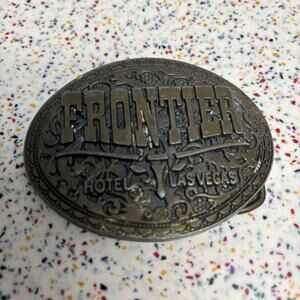 Vintage 80’s Las Vegas Country Western Frontier Hotel Belt Buckle Men’s Ranch